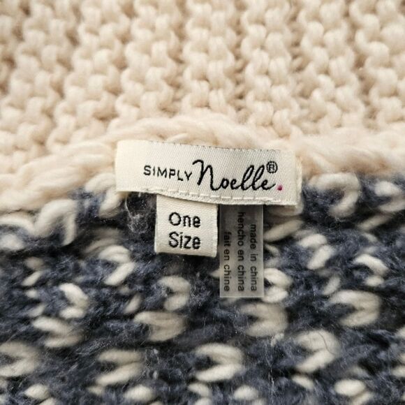 Simply Noelle Cozy Chunky Knit Two-tone Open Front Cardigan Sweater - Picture 8 of 11